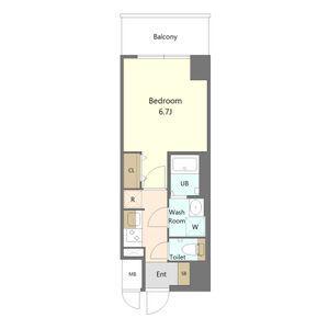 S-RESIDENCE志賀本通DEARLY(1K/11階)の間取り写真
