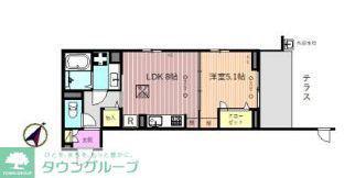 リベリオス相模大野壱番館(1LDK/1階)の間取り写真