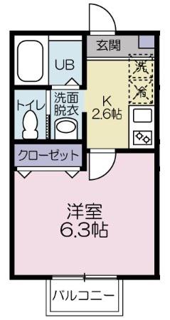 キャメル南鳩ヶ谷1丁目(1K/1階)の間取り写真