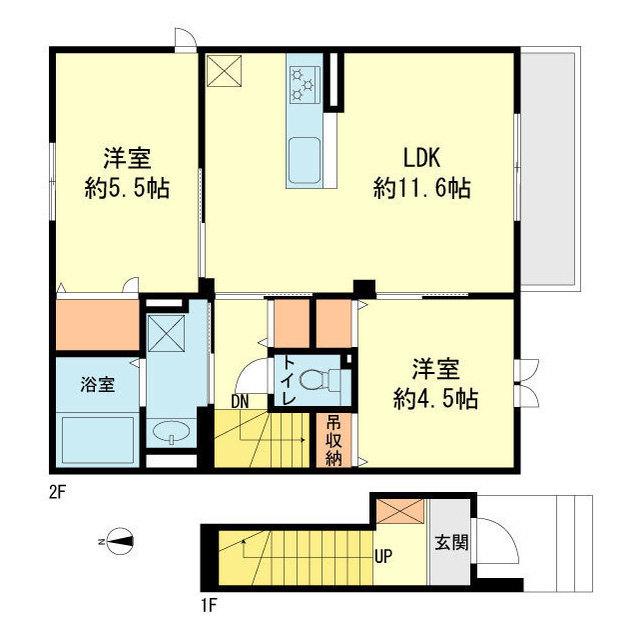 FORT IIIII(2LDK/2階)の間取り写真