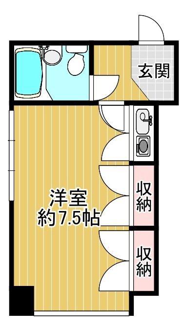 TK・パークサイド白山(ワンルーム/B1階)の間取り写真