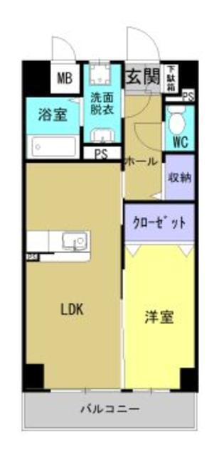 ティースタイルクラシキ(1LDK/3階)の間取り写真