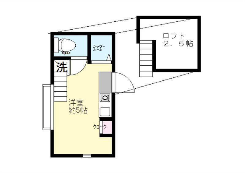 サンハイツ阿佐ヶ谷(ワンルーム/2階)の間取り写真
