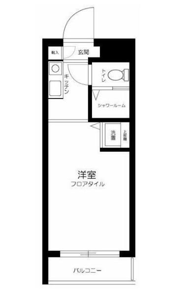ステーションプラザ多摩川(ワンルーム/1階)の間取り写真