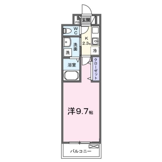 ヒカルサ静岡春日町(1K/3階)の間取り写真