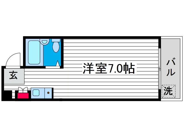 マンションのぞみ(ワンルーム/1階)の間取り写真