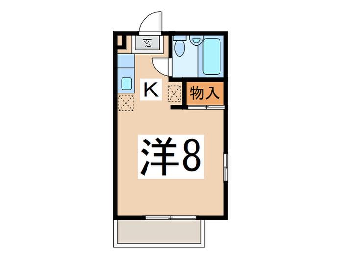 レジデンス弘明寺(1K/1階)の間取り写真