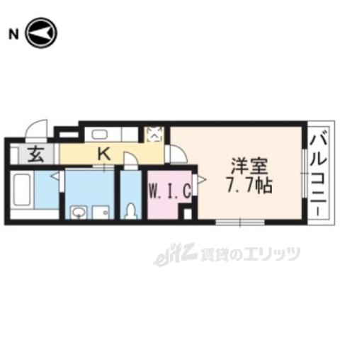 BONHEUR(1K/2階)の間取り写真