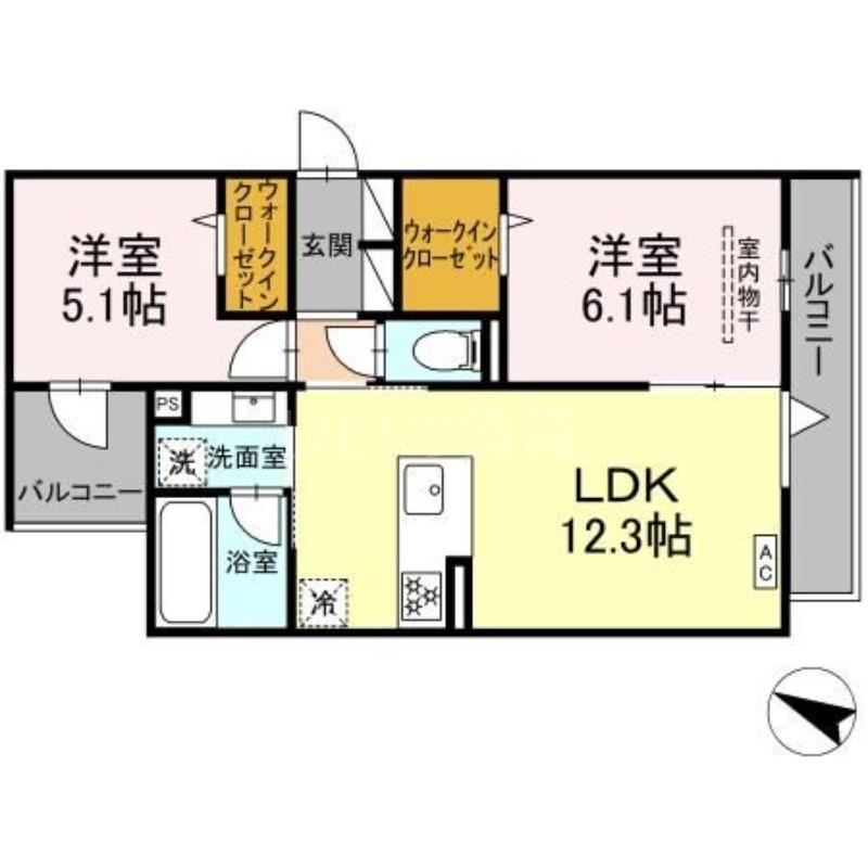 LUMIERE(2LDK/3階)の間取り写真