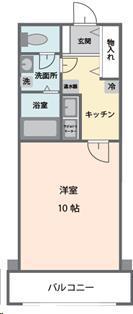 PREMIER M(1K/4階)の間取り写真