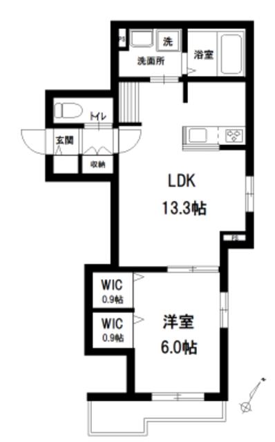 URBAN COURT(1LDK/2階)の間取り写真