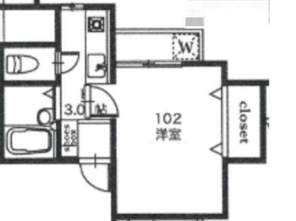 メゾン南小岩(1K/1階)の間取り写真