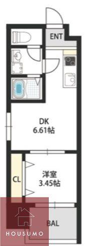 ETC太子橋今市(1DK/7階)の間取り写真