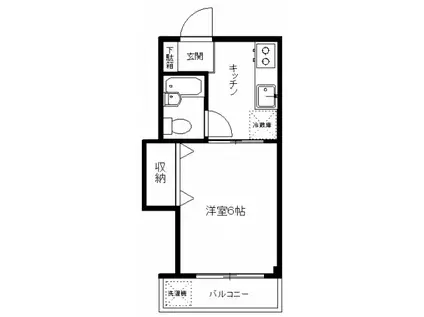 メゾンチクマ I(1K/3階)の間取り写真