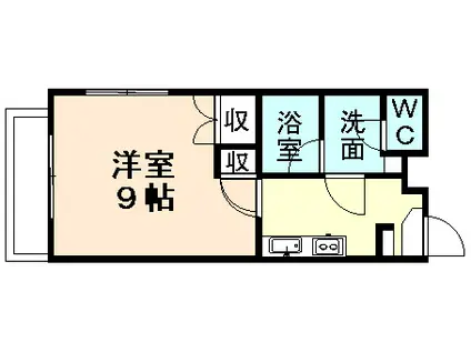 ガーベラ西長江(1K/3階)の間取り写真