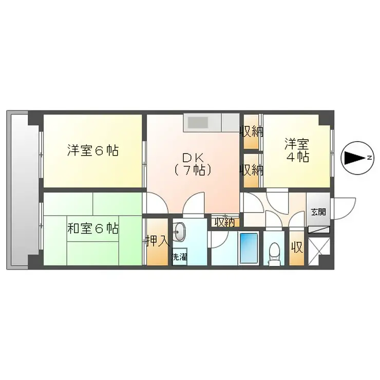 日吉ロイヤルパレス 2階階 間取り