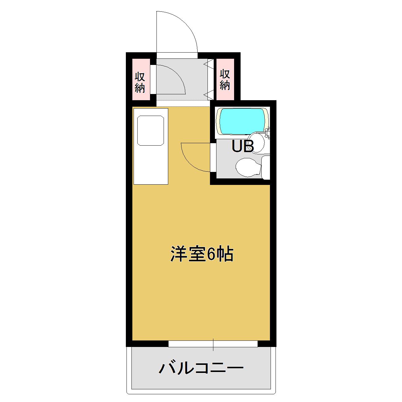 だるま堂ビル(ワンルーム/3階)の間取り写真