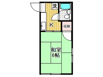 日栄ハイムI(1K/1階)の間取り写真