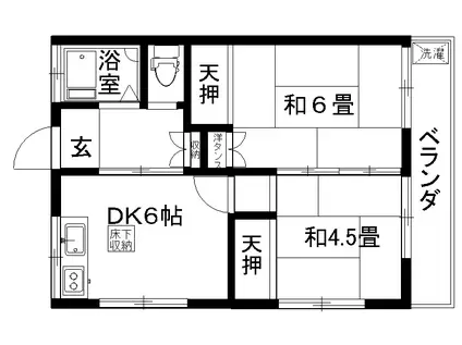 正和荘(2DK/1階)の間取り写真