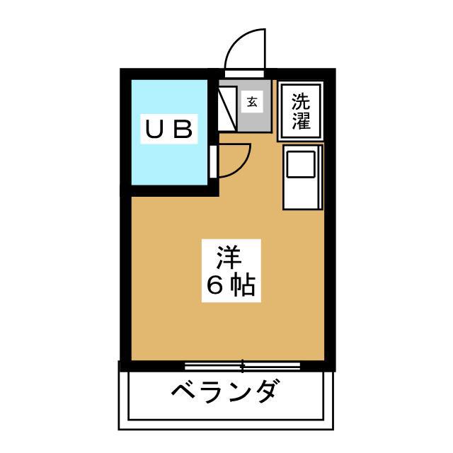 アローシャインIII(ワンルーム/2階)の間取り写真