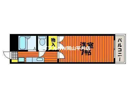 AZ平井(1K/3階)の間取り写真