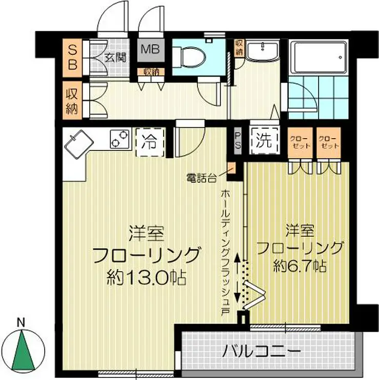 パティオ西早稲田 7階階 間取り