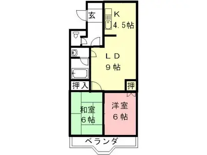 フェアリー(2LDK/3階)の間取り写真