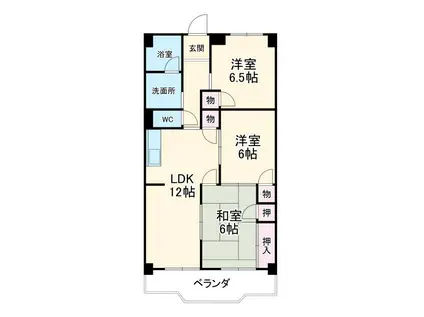 グリーン高瀬木(3LDK/2階)の間取り写真