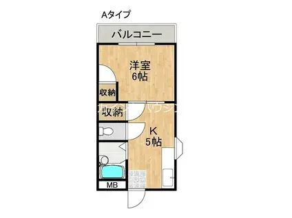 下池田町マンション(1K/2階)の間取り写真
