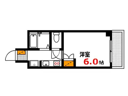 広瀬ビル(1K/3階)の間取り写真
