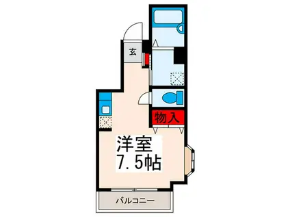 メゾン東尾久(ワンルーム/4階)の間取り写真