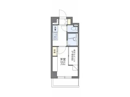 レオパレス宇田川町マンション(1K/3階)の間取り写真