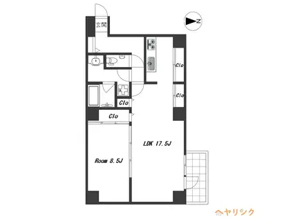 VIVACE(1LDK/5階)の間取り写真