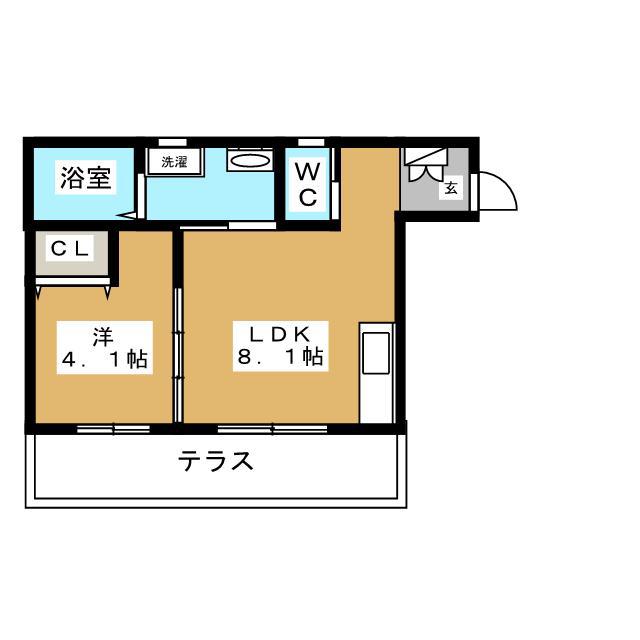 ワンズ・コア新松戸III(1LDK/1階)の間取り写真