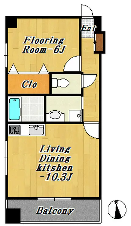 カーロヴィレッタ2 3階階 間取り