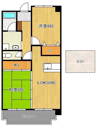 ヴィクトリアパラッツオ(2LDK/5階)の間取り写真