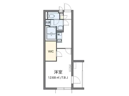ソラーナイクラ(1K/2階)の間取り写真