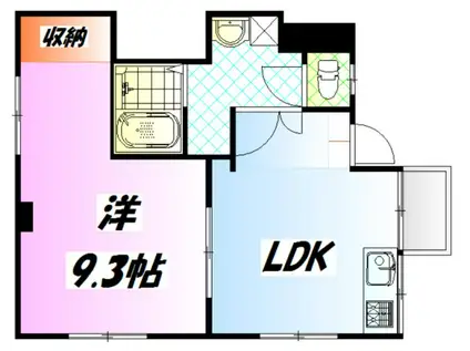 レジデンス牛田(1LDK/2階)の間取り写真