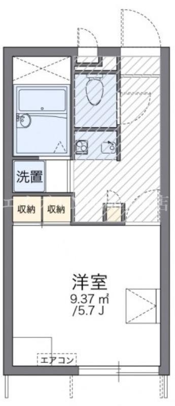 レオパレスベル新福(1K/1階)の間取り写真