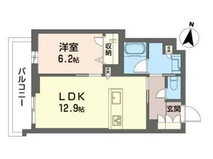 シャーメゾンステージ浦和常盤(1LDK/3階)の間取り写真