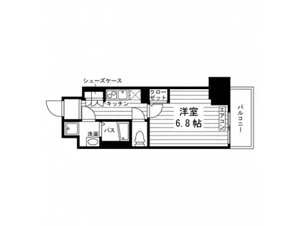 BPRレジデンス町田(1K/3階)の間取り写真