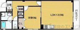 タイズコートクニジマ(1LDK/1階)の間取り写真