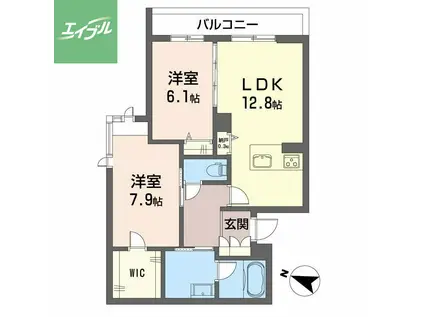 シャーメゾン フェアリーステージ(2LDK/2階)の間取り写真