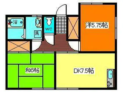 柴田アパート7-36(2DK/1階)の間取り写真