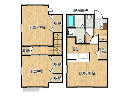 メゾン コリーヌ(2LDK/1階)の間取り写真