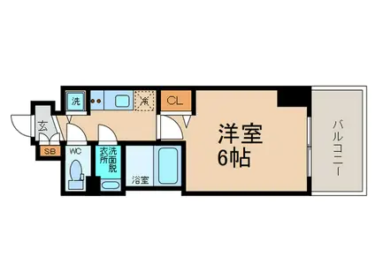 ララプレイス阿波座駅前フェリオ(1K/15階)の間取り写真