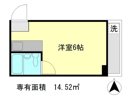ヴィラ・サンモリッツ(ワンルーム/3階)の間取り写真