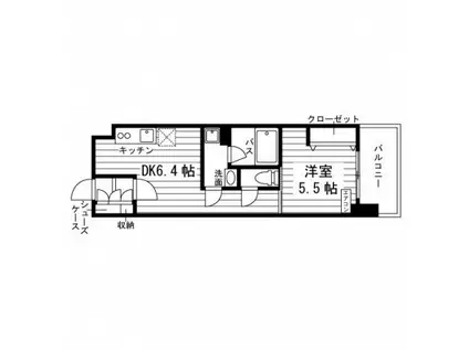 アルソ中央通(1DK/10階)の間取り写真