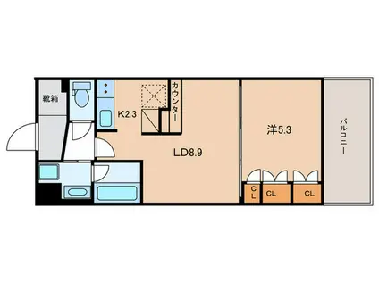 プラウドフラット両国サウス(1LDK/5階)の間取り写真