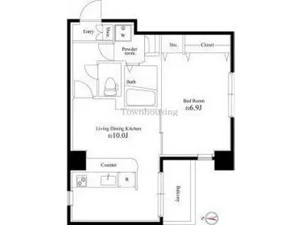 パティーナ本所吾妻橋(1LDK/3階)の間取り写真